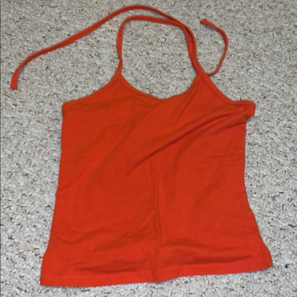 Orange halter top